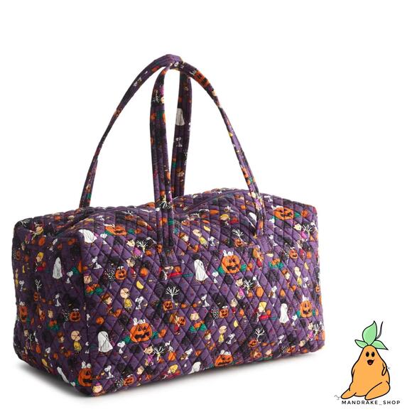 Vera Bradley Peanuts Snoopy Halloween Duffel Bag Travel Weekend Great Pumpkin - Picture 1 of 16